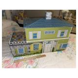 Vintage Metal Doll House & Furniture