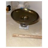 Brass Center Bowl on Marble Pedestal