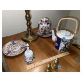 Porcelain Oriental Teapot ~ Bell & Decor (5 Pcs)