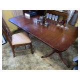 Cherry Double Pedestal Table & Chair