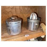 Vint Aluminum Grease Can & Juicer + Brush