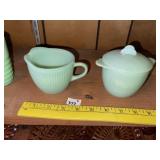 Vintage Jadeite Sugar & Creamer Set