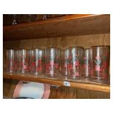 Set of Vintage Flower Glasses  (12)