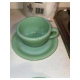 Vintage Jadeite Coffee Cup and Saucer