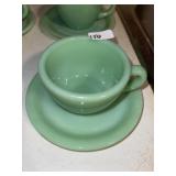 Vintage Jadeite Coffee Cup and Saucer