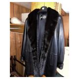 Fletcher Bensky Black Lamb Skin Jacket W/ Mink