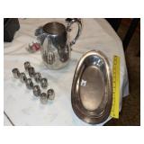 Silver Plated Shakers ~ Pitcher & Bowl