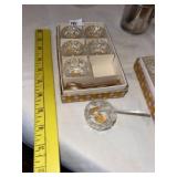 Crystal Salt Dip Set & Spoons