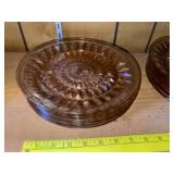 (6) Vintage Jeanette Glass Pink Dep Plates