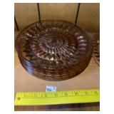 (6) Vintage Jeanette Glass Pink Dep Plates