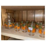 Vintage Orange Juice Set (11 Pcs)