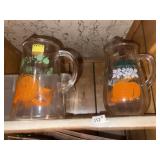 (2) Vintage Juice Pitchers