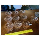 Set of 10 Vintage Jeanette Depression Sherbet Cups