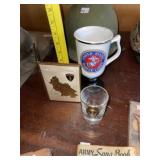 USMC Mug ~ Shot Glass & Plaque