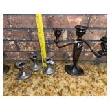 S.Plated Candleabra & Candle Holders