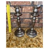 Pr of Tall Silver Plated Candle Sticks