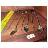 (6) Vintage Sterling Straw Spoons
