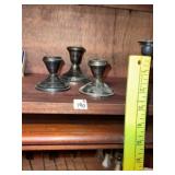 (3) Sterling Candle Sticks