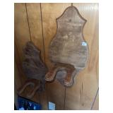 (2) Wood Wall Lamp Holders