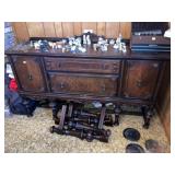 Nice Antique Walnut Sideboard Buffet