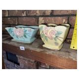 (2) Vintage McCoy Pottery Planters
