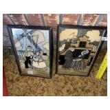 (2) Vintage Silhouette Pictures