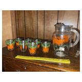 Vintage Juice Pitcher & Glasses