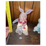 Glass Lighted Easter Rabbit