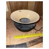 Vintage Cast Iron & Enamel Spitoon Cuspidor