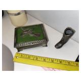 Vintage Metal Occupied Japan Trinket Box & Boot