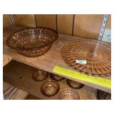 Vintage Jeanette Glass Pink Dep Bowl & Serve Plate