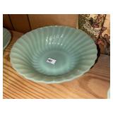 Vintage Jadeite Swirl Shell Bowl