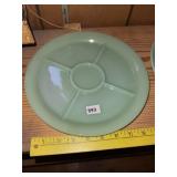 Vintage Jadeite 5 Compartment Divided Plate