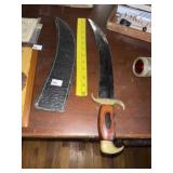 Large Curved Blade Knife & Sheath