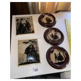 (5) Vintage Silhouette Pictures