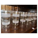 Vintage (1950's) Pebble Striped Tumbler Glasses
