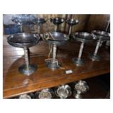 Vintage Silver Plate Stem Goblets