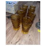 Vintage Amber Tea Glasses