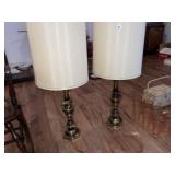 Pr of Brass Table Lamps