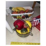 Glass Fruit & Baskets ~ Calendars + Duck Plant Han