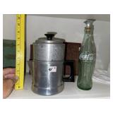 Vintage Stove Top Coffee Perculator & Water Bottle