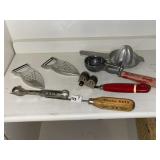 Vintage Ice Pick & Kitchen Utensils