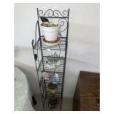 Metal Shelf Unit & Planters