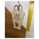 Vintage Scissor Holder & Scissors