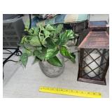 Solar Lantern + Flower Arrangement