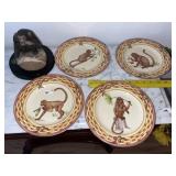 Primates Decorator Plates + Primate Sculpture