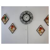 Clock (Plastic) + Plaques & Decor (8 Pcs)