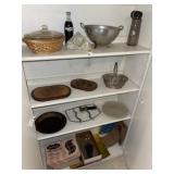Pyrex Casserole Dish & Misc in Cabinet