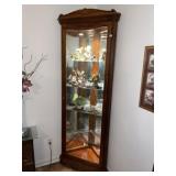 Nice Corner Cherry Curio Display Cabinet (See belo