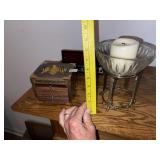 Coaster Set & Brass Candle Stand